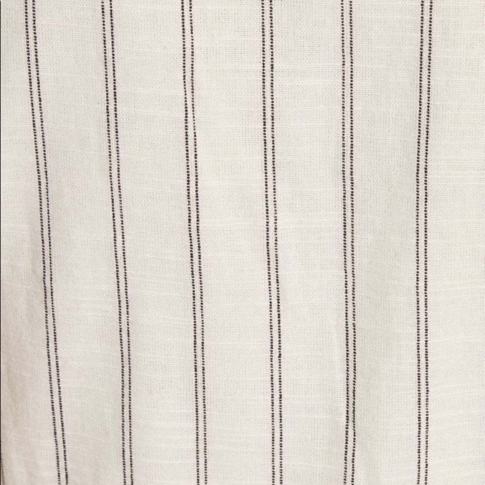 Free People Wrap Pinstripe Cotton Midi Dress - Picture 10 of 14